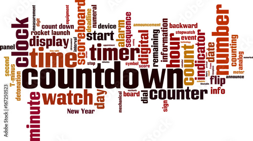 Countdown word cloud
