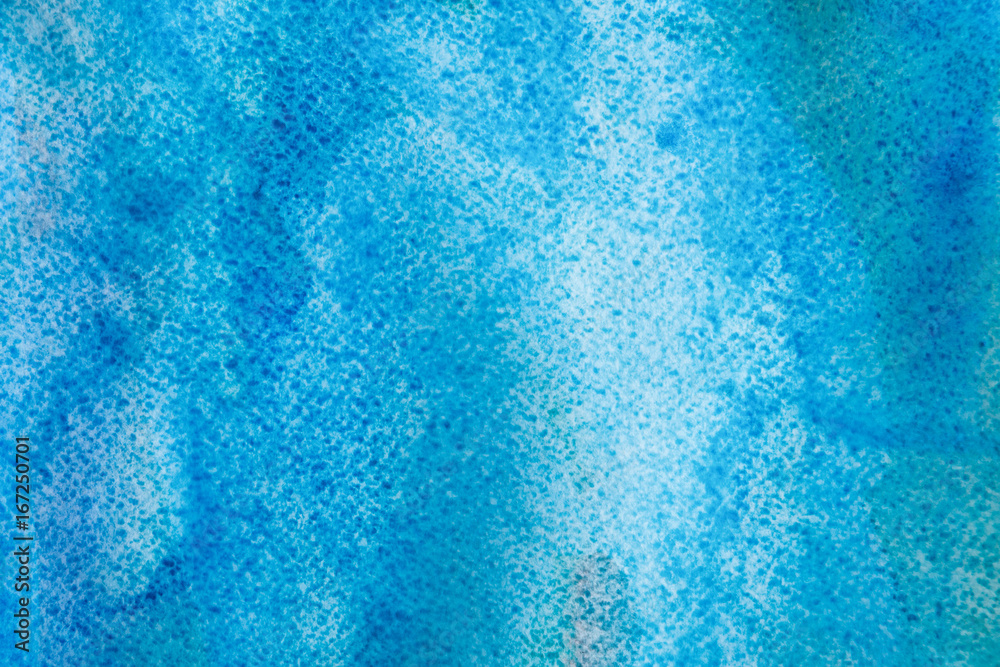 Blue abstract watercolor painted texture background