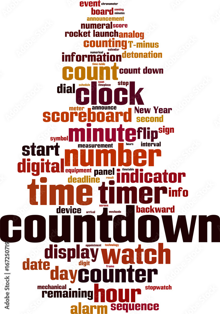 Countdown word cloud