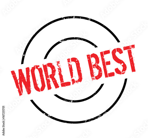 World Best rubber stamp. Grunge design with dust scratches. Effects can be easily removed for a clean, crisp look. Color is easily changed.