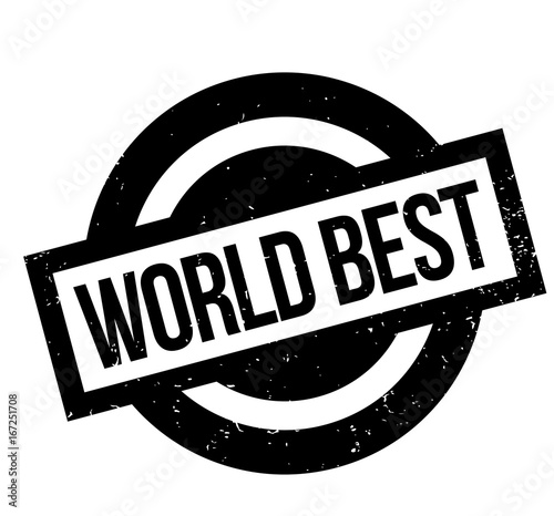 World Best rubber stamp. Grunge design with dust scratches. Effects can be easily removed for a clean, crisp look. Color is easily changed.