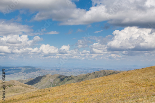 Landscape with beautiful clouds and mountain views.