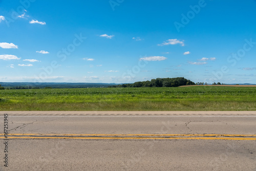 View of a field in Illinois country side photo