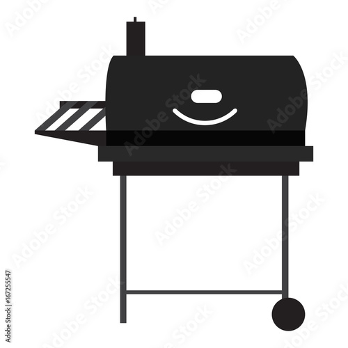 Isolated barbecue grill on a white background, Vector illustration