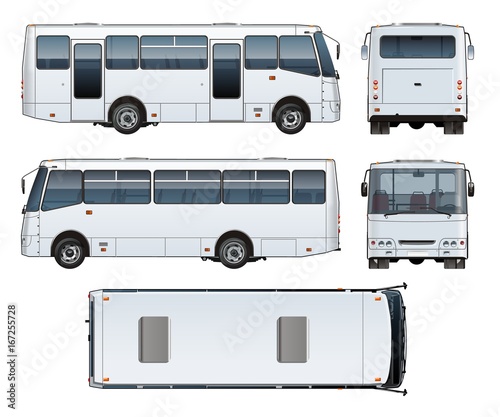 Vector urban passenger mini-bus mock-up