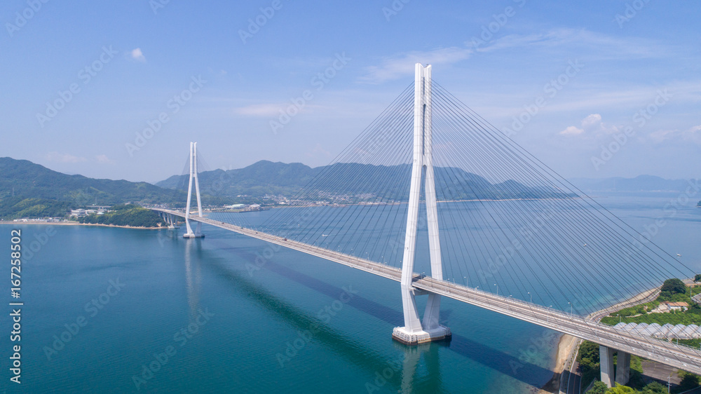 Obraz premium 多々羅大橋(しまなみ海道) 空撮