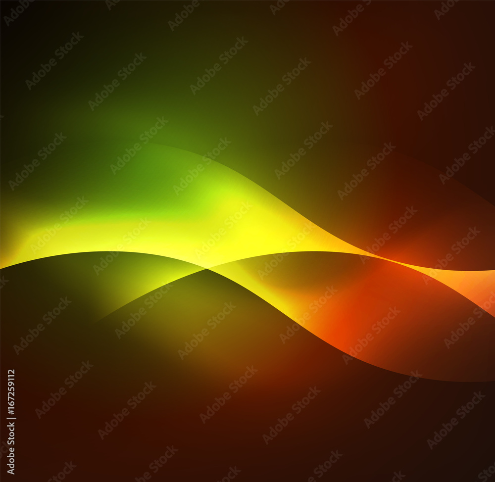 Fototapeta premium Illuminated neon waves