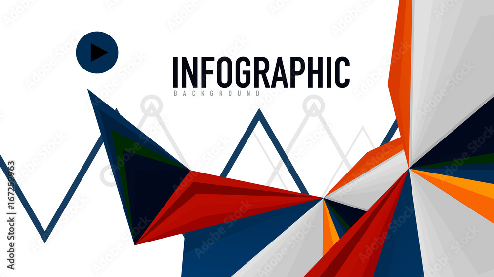 Fototapeta premium Modern triangle presentation template