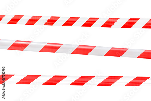 red and white barricade