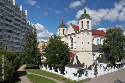 Belorussian ortodox Сathedral church of the Holy Apostles Peter and Paul in Minsk, Belarus. Is the oldest church in the city of Minsk. The cathedral was founded in 1612.