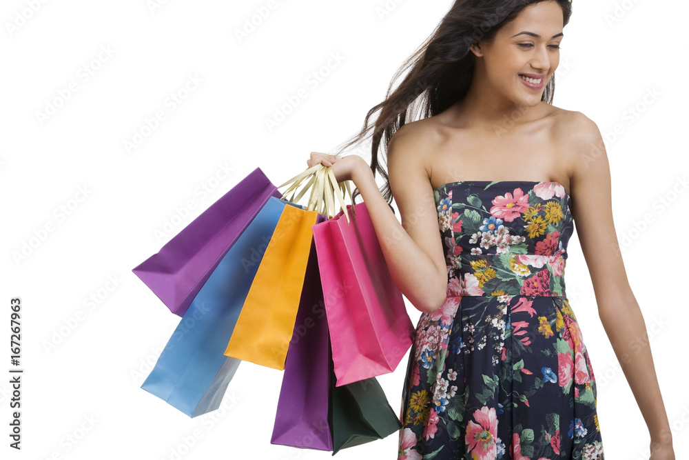 Girl holding shopping bags 