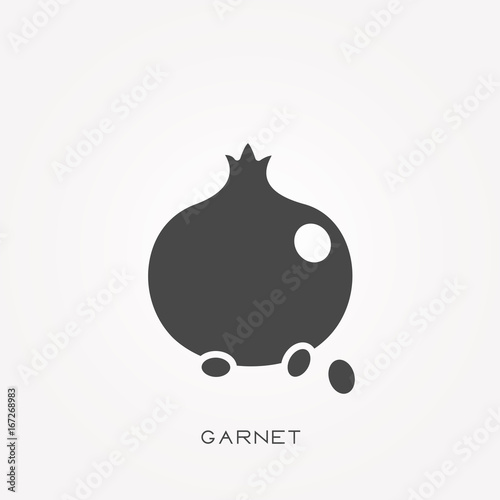 Silhouette icon garnet