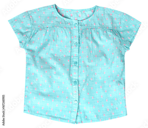 Child girl fashion blouse top isolated.