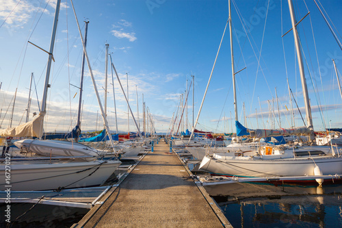 view of a marina in Trondheim