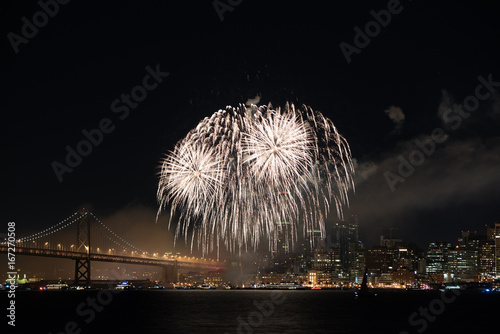 Fireworks at New Years in San Francisco