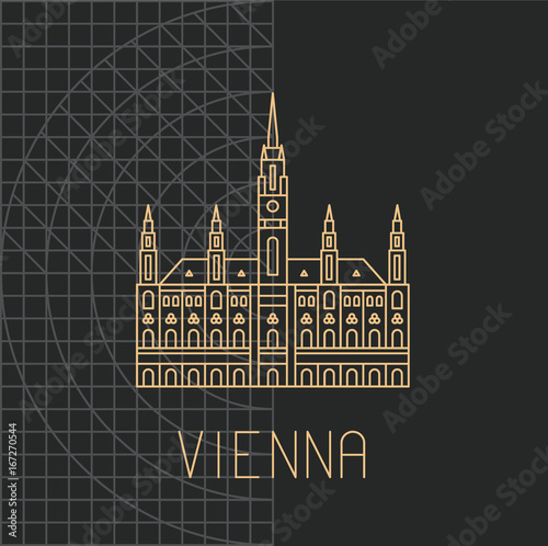 Wiener Rathaus. Main symbol of Vienna.