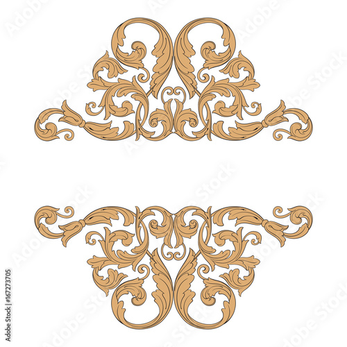 Vintage baroque ornament vector