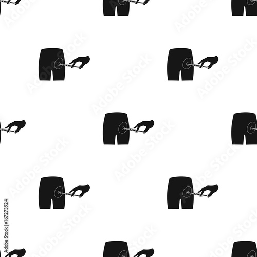 Intramuscular injection into the buttock with a syringe. Medicine single icon in black style vector symbol stock illustration web.