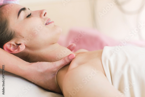 Woman having a spa treatment in beauty center