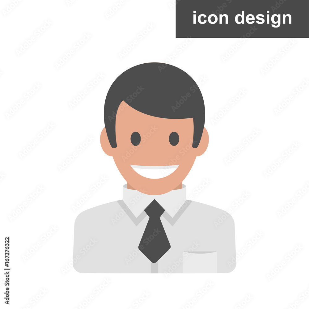 User vector icon of man in business suit User vector icon of man in business suit