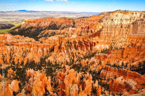 View of Bryce Canyon national park landscape before sunset