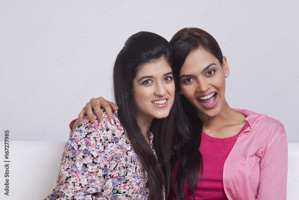 Portrait of two young women Portrait of two young women
