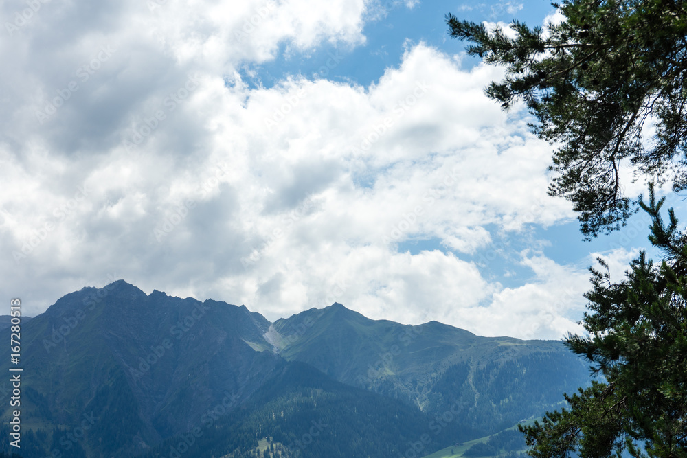 Obraz premium beautiful mountain view in flims switzerland