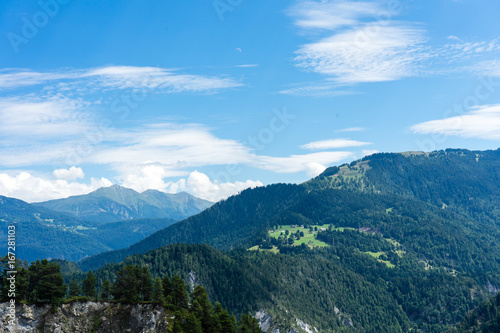 beautiful mountain view in flims switzerland