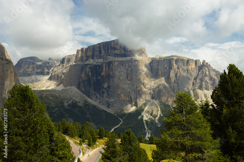 View of Dolomites alps in summertime