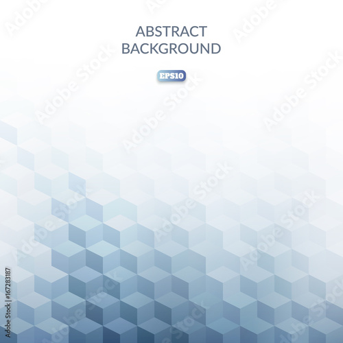 Abstract geometric background of cube in isometric style. Shades of colors. Color transitions.
