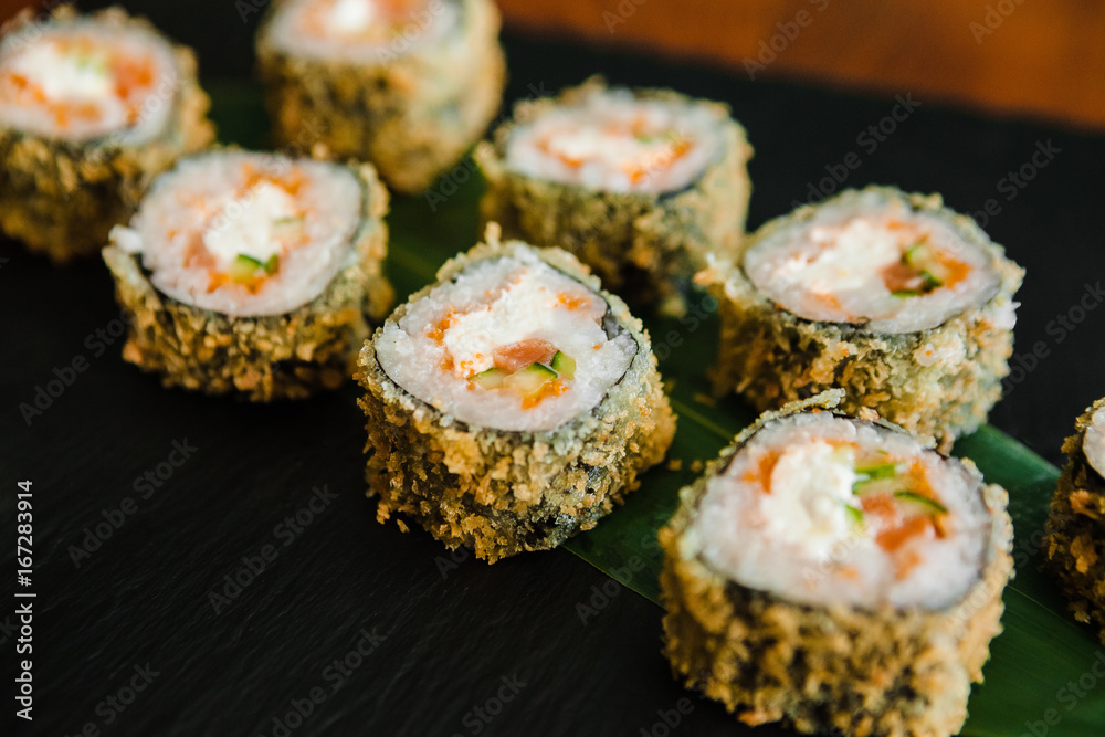 Rolls with fish	