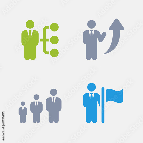 Business Career - Granite Icons. A set of 4 professional, pixel-perfect icons designed on a 32x32 pixel grid.
