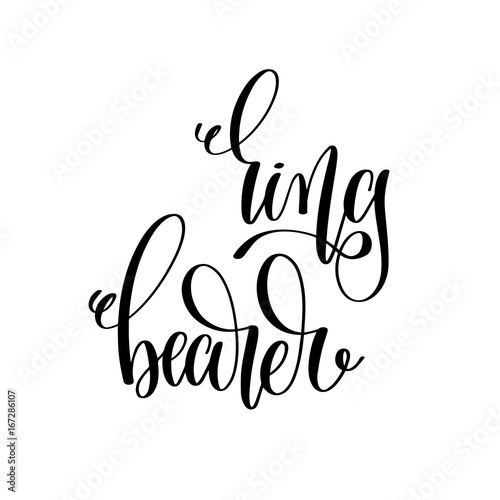 ring bearer hand lettering inscription