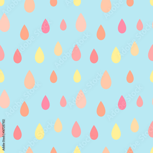 Multicolor rain seamless pattern