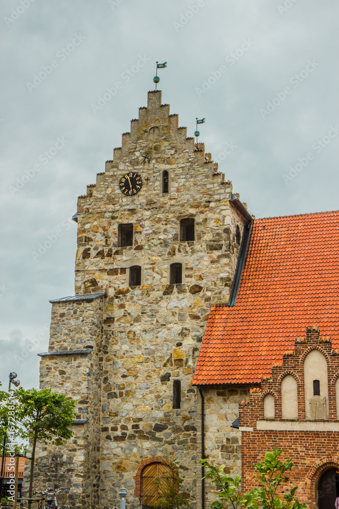 Old stone church in Simrishamn, Sweden