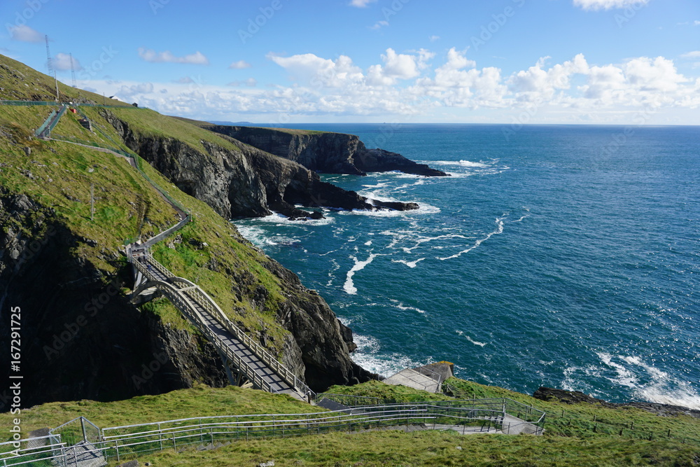 Cliffs by the coast of Atlantic Ocean, Mizen Head, Ireland's most South-Western point