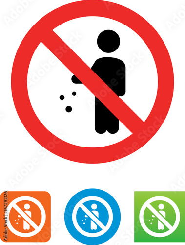 No Littering Icon - Illustration