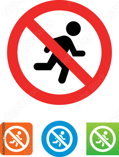 No Running Icon - Illustration