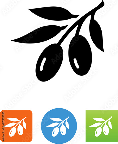 Olive Branch Icon - Illustration