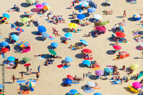 Aerial view of beach. Backg...