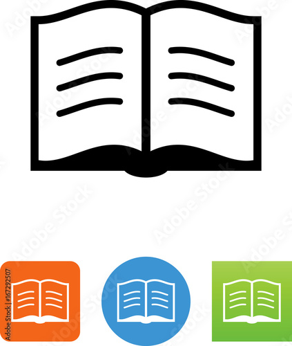 Open Book Icon - Illustration