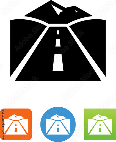 Open Road Icon - Illustration