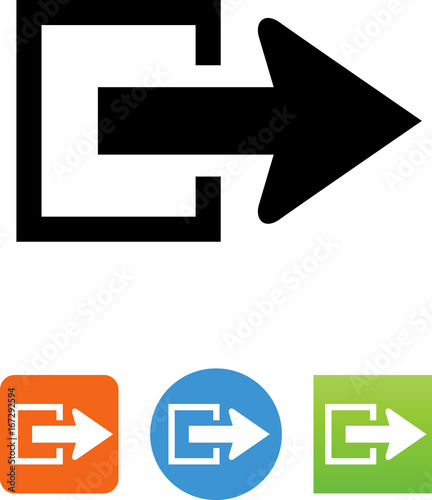 Out Arrow Icon - Illustration