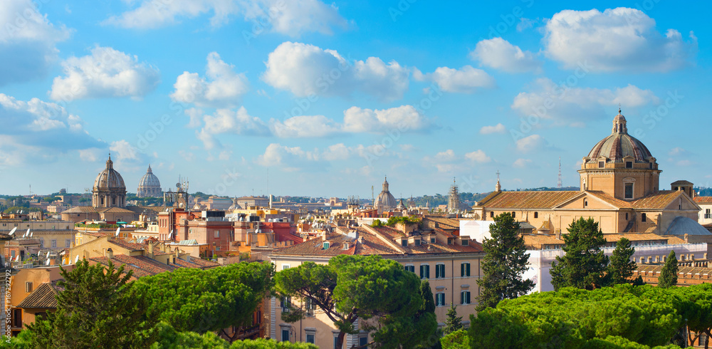 Rome Old Town panorama, Italy