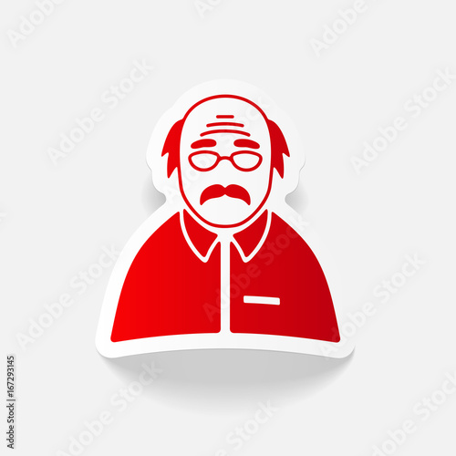 realistic design element. senior citizens