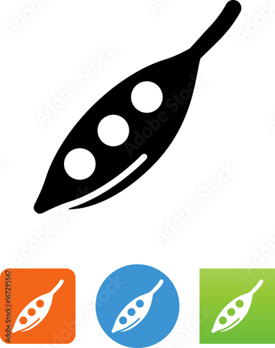 Pea Pod Icon - Illustration