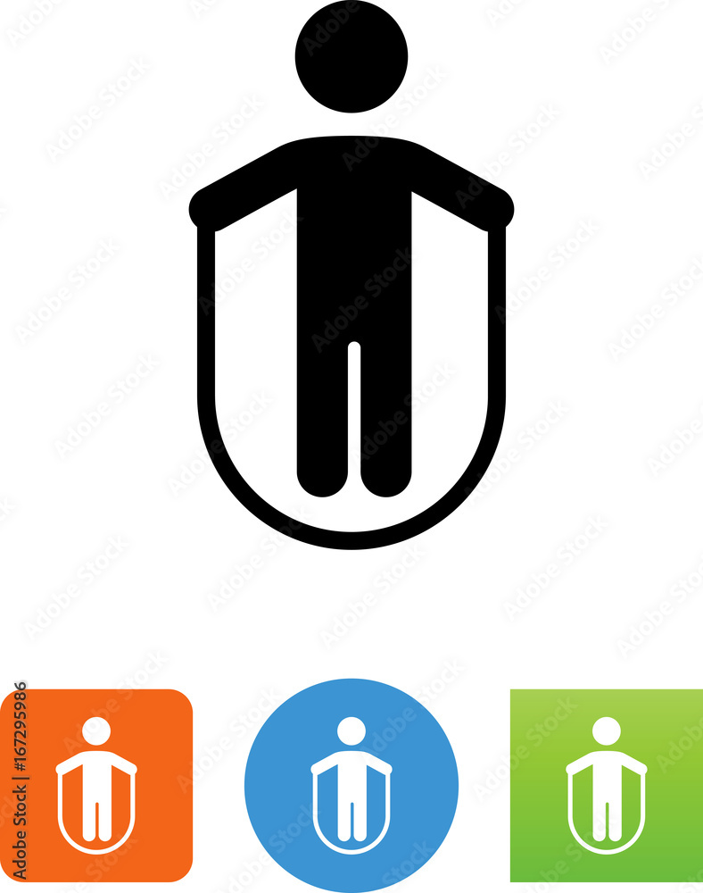 Person Jumping Rope Icon - Illustration Person Jumping Rope Icon - Illustration