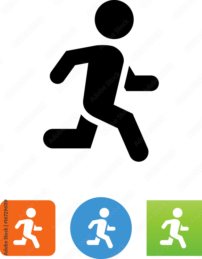 Person Running Icon - Illustration