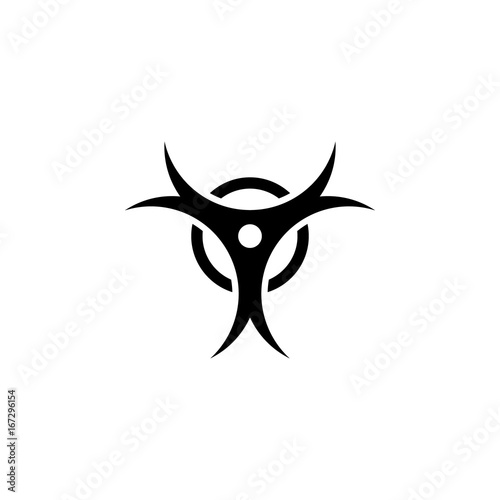 A sign of radiation and biological contamination, which is ideal for your design