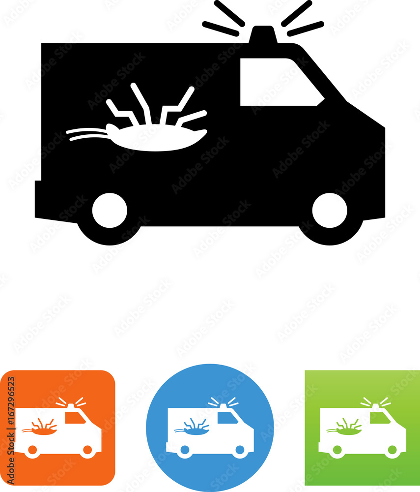 Pest Control Truck Icon - Illustration Pest Control Truck Icon - Illustration